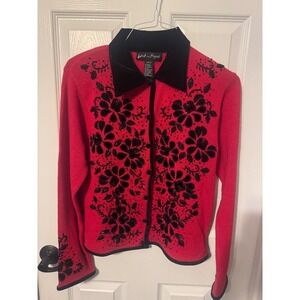 Vintage Christmas Work in Progress Cardigan Sweater Size‎ medium